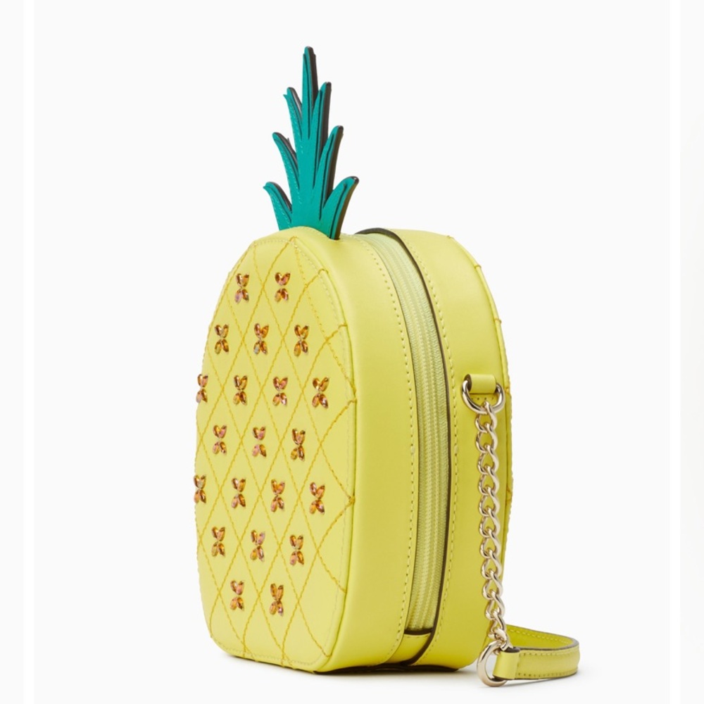 HP X2! KATE SPADE SUMMER PINEAPPLE FRUIT CROSSBODY - Picture 3 of 8